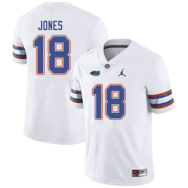 Jordan Brand Men #18 Jalon Jones Florida Gators College Football Jerseys Sale-White